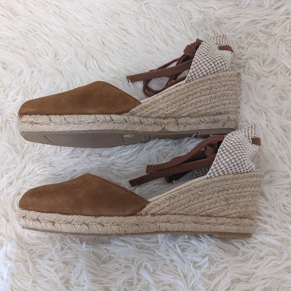 REFORMATION Suede Lace Up Espadrilles Sz 9.5 - Picture 3 of 9